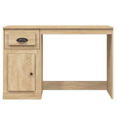 vidaXL Bureau met lade 115x50x75 cm bewerkt hout sonoma eikenkleurig