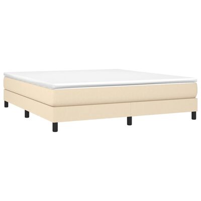 vidaXL Bedframe zonder matras stof crèmekleurig 160x200 cm