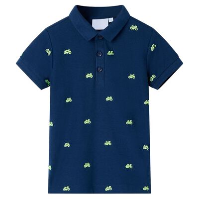 Kinderpoloshirt 128 marineblauw