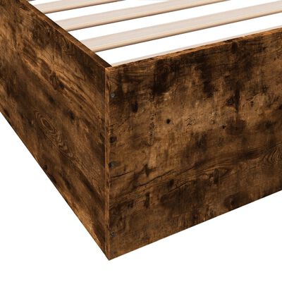 vidaXL Bedframe bewerkt hout gerookt eikenkleurig 180x200 cm