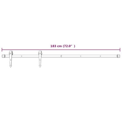 vidaXL Schuifdeur met beslag 90x210 cm massief grenenhout