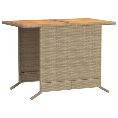 vidaXL 3-delige Bistroset met kussens poly rattan beige