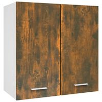 vidaXL Wandkast hangend 60x31x60 cm bewerkt hout gerookt eikenkleurig