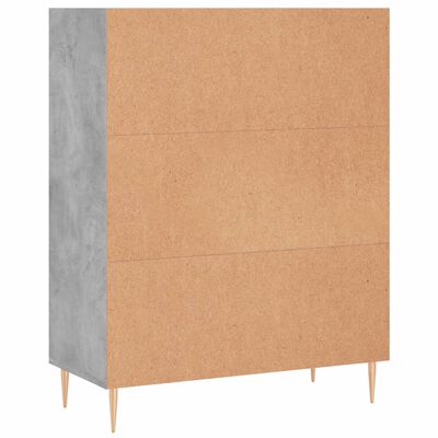 vidaXL Boekenkast 69,5x32,5x90 cm bewerkt hout betongrijs