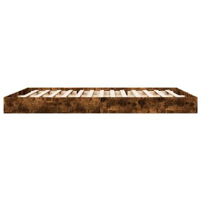 vidaXL Bedframe zonder matras hout gerookt eikenkleurig 150x200 cm