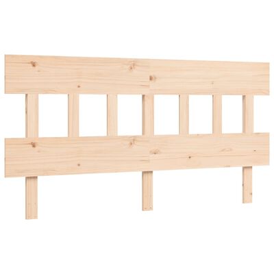 vidaXL Bedframe met hoofdbord massief hout 160x200 cm