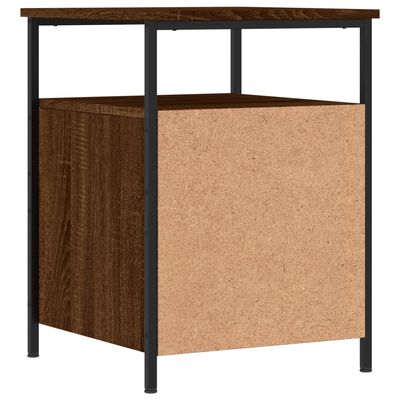 vidaXL Nachtkastjes 2 st 44x45x60 cm bewerkt hout bruin eikenkleur