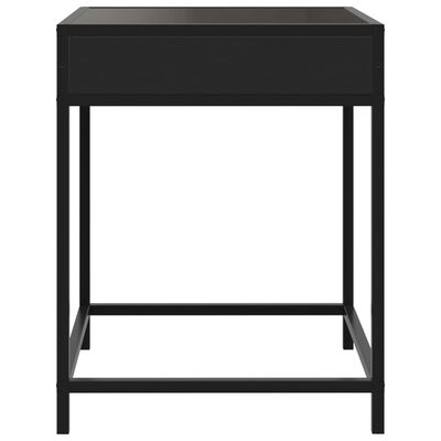 vidaXL Salontafel met Infinity LED 40x40x51 cm zwart