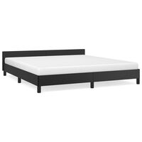 vidaXL Bedframe met hoofdbord kunstleer zwart 180x200 cm