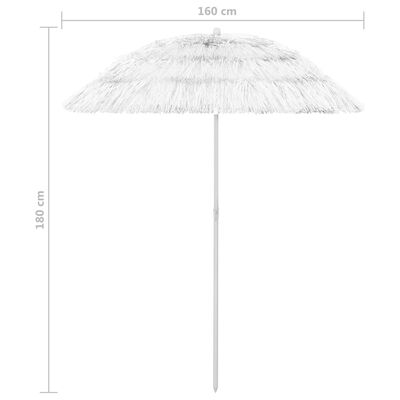 vidaXL Strandparasol Hawaï 180 cm wit