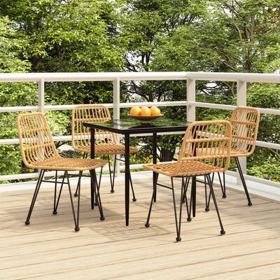 vidaXL 5-delige Tuinset poly rattan