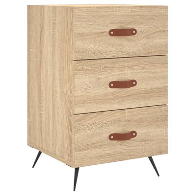 vidaXL Nachtkastje 40x40x66 cm bewerkt hout sonoma eikenkleurig