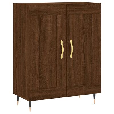 vidaXL Dressoir 69,5x34x90 cm bewerkt hout bruin eikenkleur