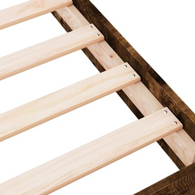 vidaXL Bedframe zonder matras hout gerookt eikenkleurig 75x190 cm