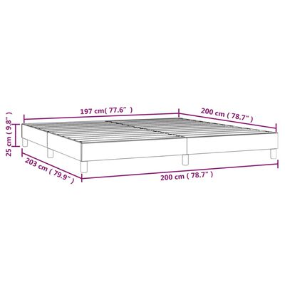 vidaXL Bedframe kunstleer bruin 200x200 cm