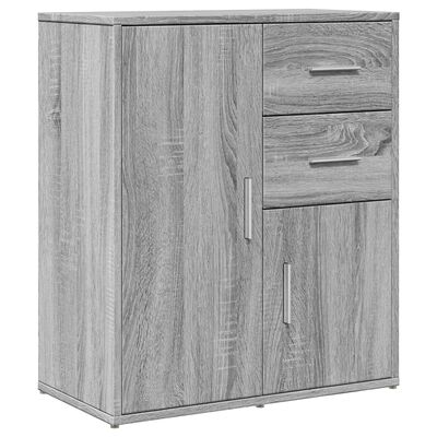 vidaXL Dressoir 60x31x70 cm bewerkt hout grijs sonoma