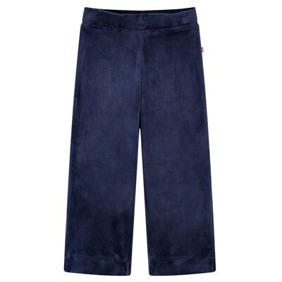 Kinderbroek fluweel 128 donkerblauw