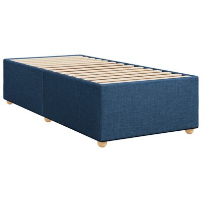 vidaXL Boxspring met matras stof blauw 80x200 cm