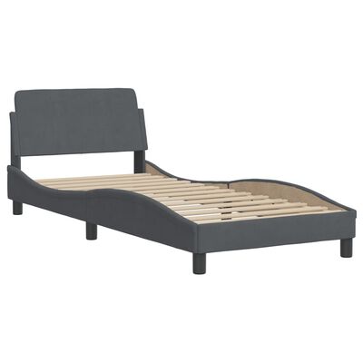 vidaXL Bedframe zonder matras 80x200 cm fluweel donkergrijs