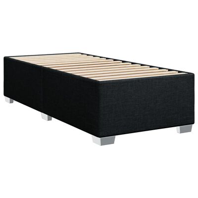 vidaXL Boxspring met matras stof zwart 90x190 cm