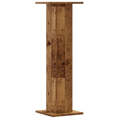 vidaXL Plantenstandaards 2 st 30x30x95 cm bewerkt hout oud houtkleurig