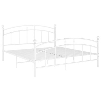 vidaXL Bedframe metaal wit 200x200 cm