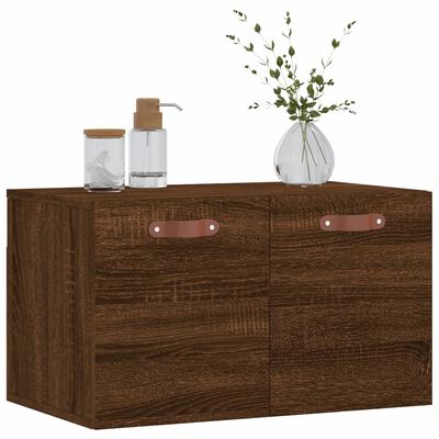 vidaXL Wandkast 60x36,5x35 cm bewerkt hout bruin eikenkleur