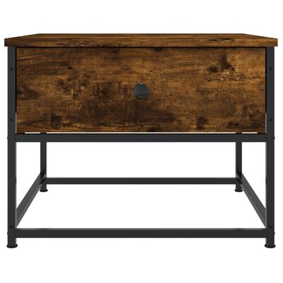 vidaXL Salontafel 51x51x40 cm bewerkt hout gerookt eikenkleurig