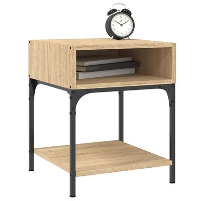 vidaXL Nachtkastjes 2 st 40x41x50 cm bewerkt hout sonoma eikenkleurig