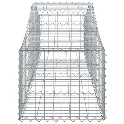 vidaXL Schanskorven 4 st gewelfd 200x50x40/60 cm gegalvaniseerd ijzer