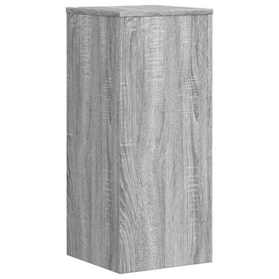 vidaXL Plantenstandaards 2 st 30x30x70 cm bewerkt hout grijs sonoma