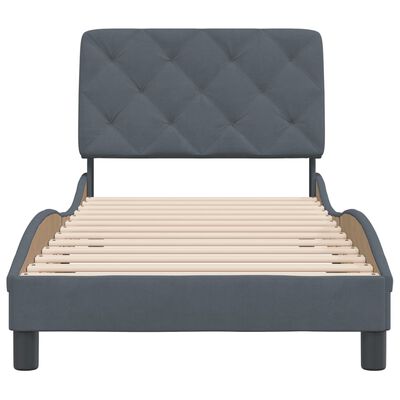 vidaXL Bedframe zonder matras 80x200 cm fluweel donkergrijs