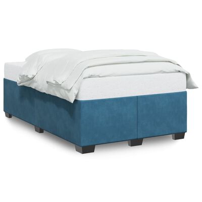 vidaXL Bedframe fluweel blauw 120x190 cm