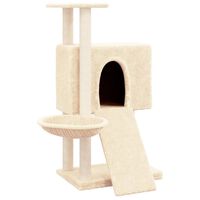 vidaXL Kattenmeubel met sisal krabpalen 96 cm crèmekleurig