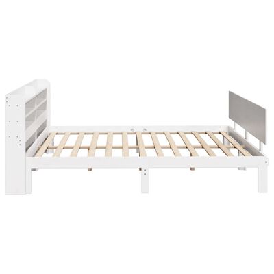 vidaXL Bedframe met hoofdeinde zonder matras 200x200 cm wit