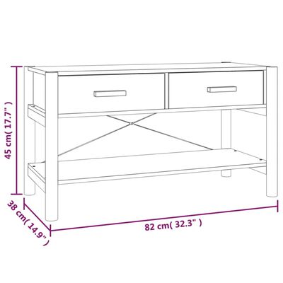 vidaXL Tv-meubel 82x38x45 cm bewerkt hout wit