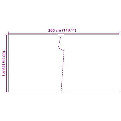 vidaXL Balkonscherm 300x100 cm poly rattan bruin en zwart