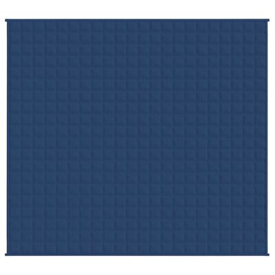 vidaXL Verzwaringsdeken 220x230 cm 15 kg stof blauw