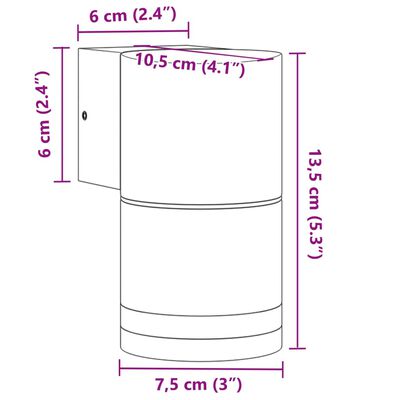 vidaXL Buitenwandlampen 2 st gegoten aluminium zwart