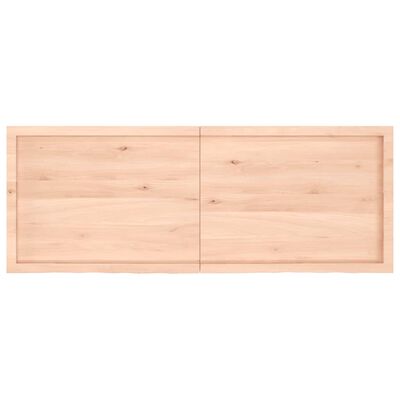 vidaXL Tafelblad 160x60x(2-6) cm onbehandeld massief eikenhout