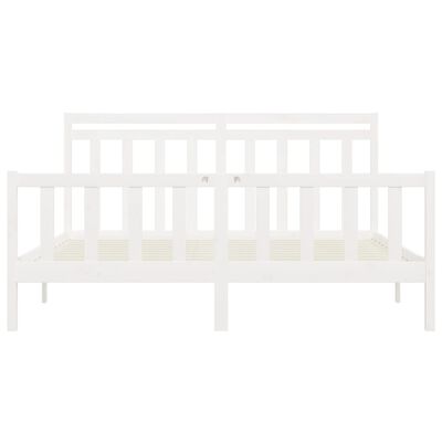 vidaXL Bedframe massief grenenhout wit 180x200 cm