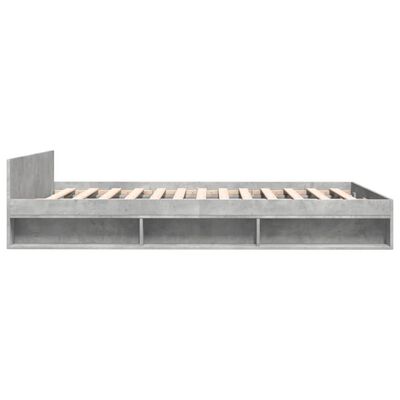 vidaXL Bedframe met lades bewerkt hout betongrijs 140x190 cm