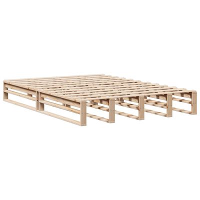 vidaXL Bedframe zonder matras massief grenenhout 140x190 cm