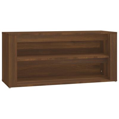 vidaXL Schoenenrek 100x35x45 cm bewerkt hout bruin eikenkleur