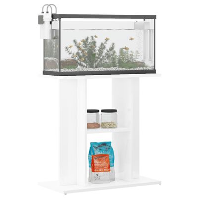 vidaXL Aquariumstandaard 60x30x60 cm bewerkt hout hoogglans wit