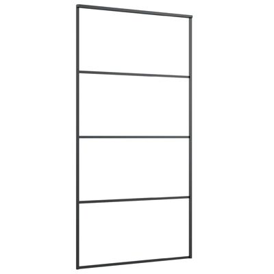 vidaXL Schuifdeur met beslag 102,5x205 cm ESG-glas en aluminium