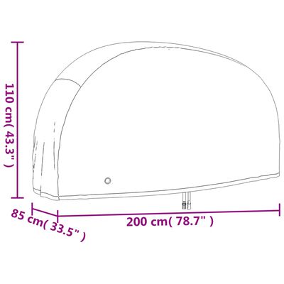 vidaXL Fietshoes 200x85x110 cm 190T oxford zwart