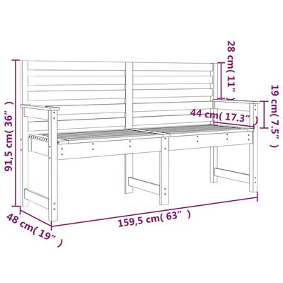 vidaXL Tuinbank 159,5x48x91,5 cm massief douglashout