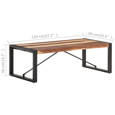 vidaXL Salontafel 120x60x40 cm massief hout