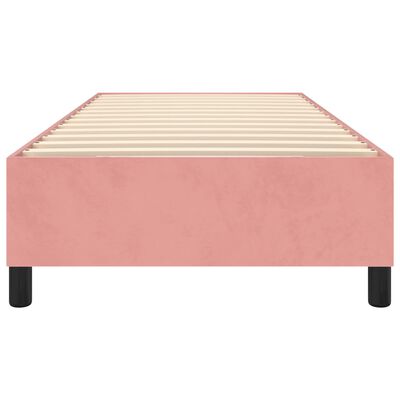 vidaXL Bedframe fluweel roze 100x200 cm